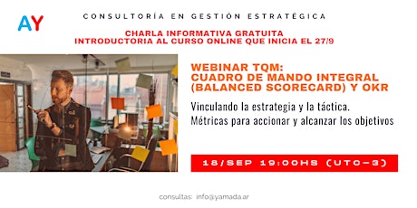 Hauptbild für Webinar TQM: Cuadro de mando integral y OKRs