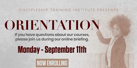 Hauptbild für Discipleship Training Institute Orientation
