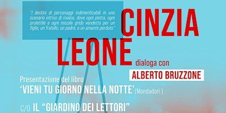 Cinzia Leone presenta "Vieni tu giorno nella notte" al Giardino dei Lettori primary image