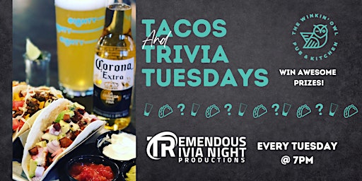 Primaire afbeelding van Calgary Taco & Trivia Tuesdays at The Winkin Owl Pub - 7pm