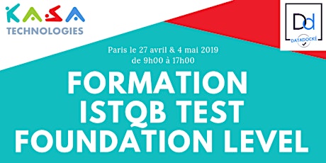 Image principale de Formation Qualification logiciel les samedis 27 avril & 4 mai à Paris (Préparer ISTQB TEST FOUNDATION LEVEL)
