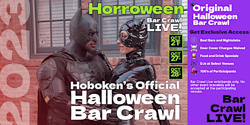Imagem principal do evento The Official Halloween Bar Crawl Hoboken, NJ By Event Brite BarCrawlLIVE
