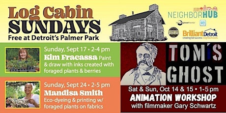 Image principale de Art, Film, Creativity! Free classes at the Palmer Park Log Cabin