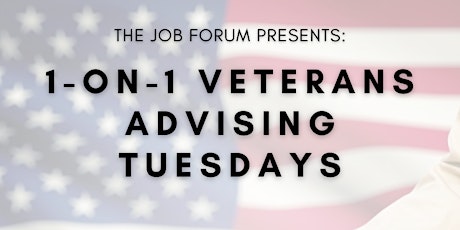 1-On-1 Veterans Advising Tuesdays: For Veterans & Military Spouses  primärbild
