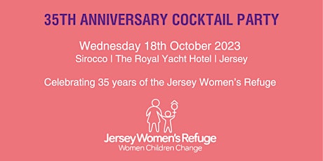 Jersey Women's Refuge - 35th Anniversary Cocktail Party primary image