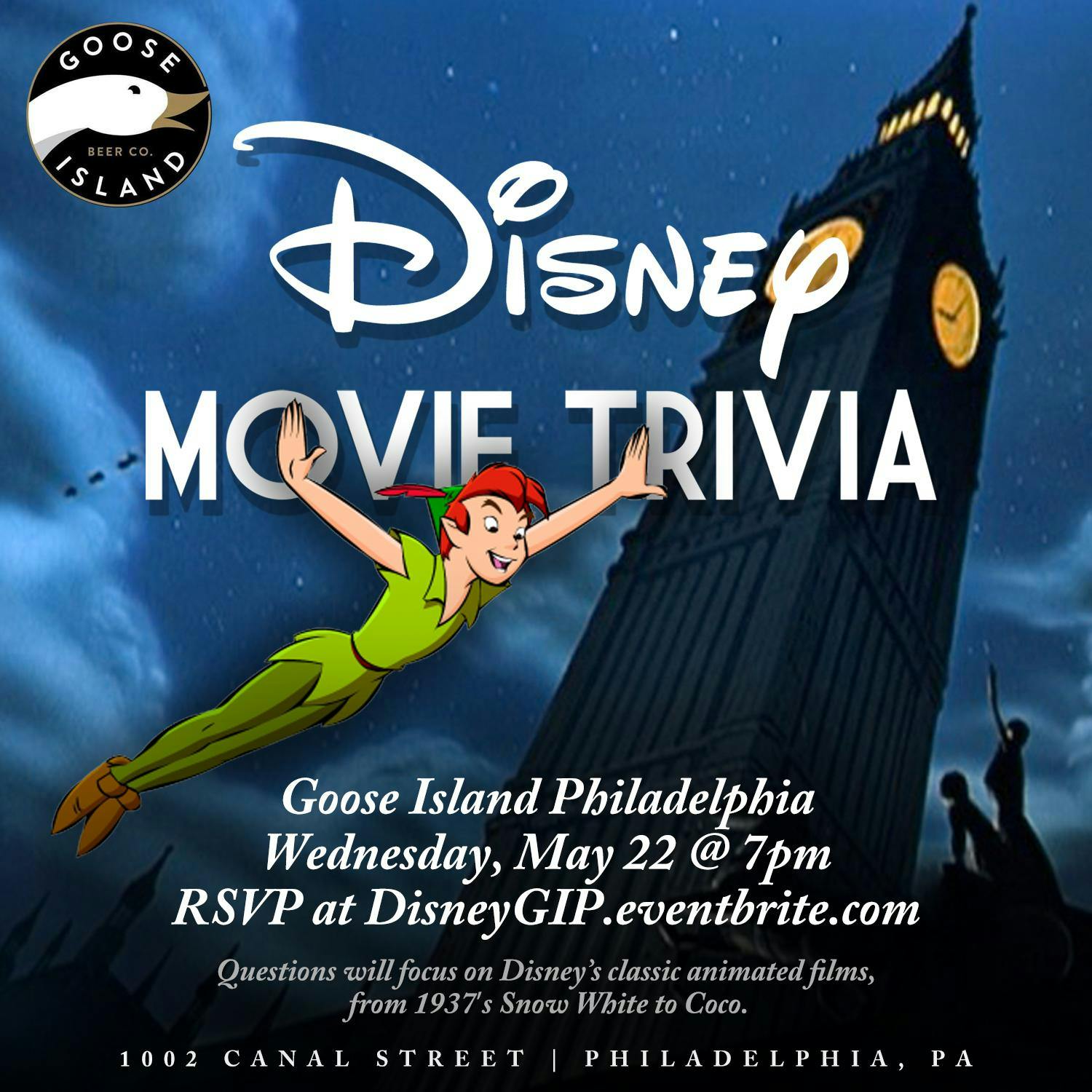 Disney Movie Trivia at Goose Island Brewhouse Philly