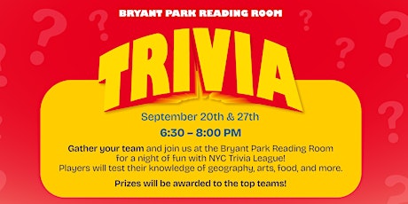 Image principale de Bryant Park Trivia