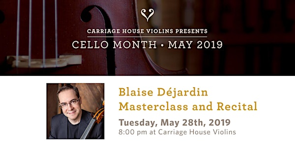 Blaise Déjardin Cello Masterclass and Recital