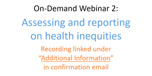 Hauptbild für PHESC 2: Assessing and Reporting on Health Inequities