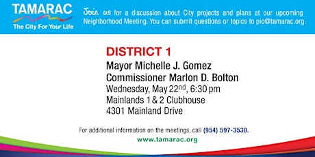 District 1 Neighborhood Meeting primary image