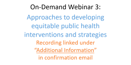 PHESC 3: Approaches to developing equitable public health interventions  primärbild