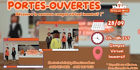 Image principale de Portes Ouvertes au Campus Virtuel Immersif Épelle-Moi Canada
