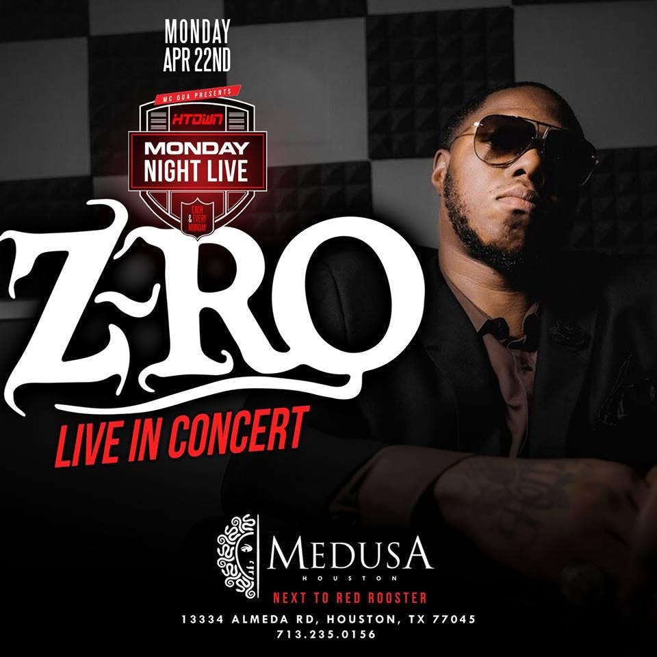 Mc Qua Presents Easter Takeover Monday April 22nd Z-Ro Live In Concert @ Monday Night Live at Spiveys 3000 Blodgett Opening Acts + Sections at 713-235-0156 
