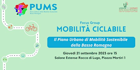 Partecipazione PUMS della Bassa Romagna: mobilità ciclabile primary image