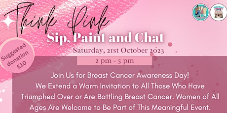 Primaire afbeelding van Think Pink - Sip, Paint and Chat