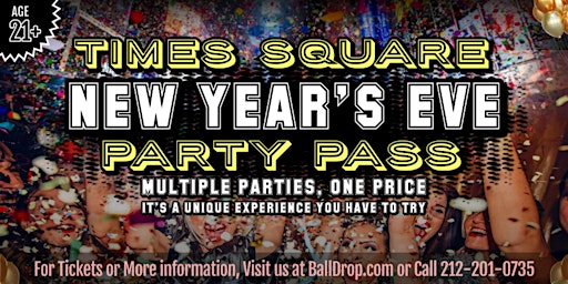Immagine principale di Times Square New Year's Eve Party Pass (Age 21+) 
