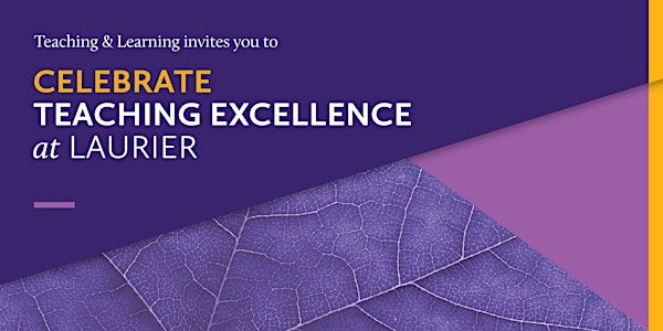 Laurier's 2019 Teaching Award Reception