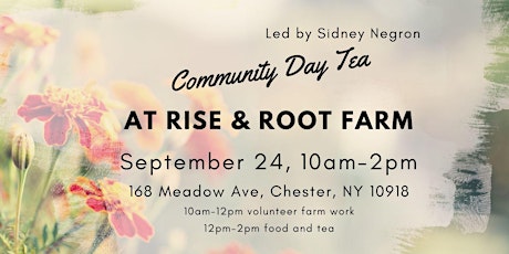 Imagen principal de Community Day Tea at Rise & Root Farm