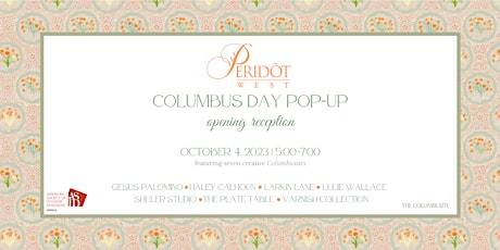 Image principale de Columbus Day Pop-Up Reception