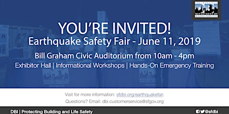 You're Invited to DBI's 2019 Earthquake Safety Fair primary image