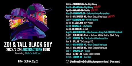 Imagen principal de ZO! and Tall Black Guy " Abstractions Tour" Featuring Debórah Bond (Dallas)