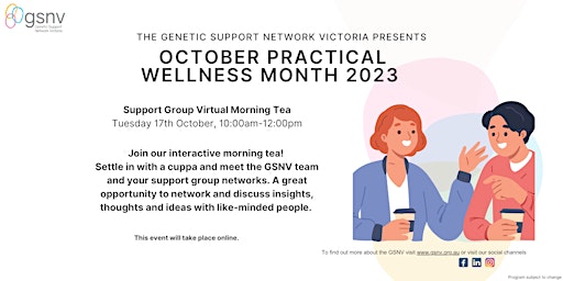 Support Group Virtual Morning Tea primary image