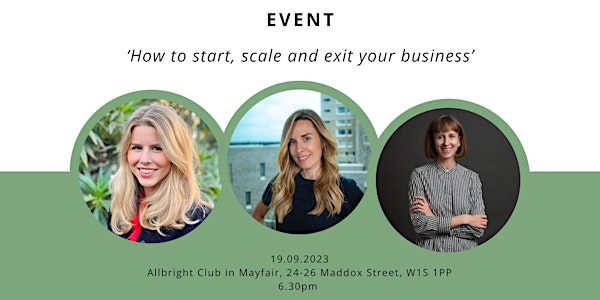 ‘How to start, scale and exit your business’.