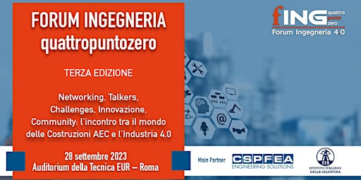 Imagem principal do evento Iscrizione Forum Ingegneria 4.0 - Edizione 2024