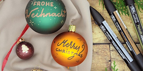 DIY X-Mas Kugeln mit Lettering -individueller Christbaumschmuck primary image