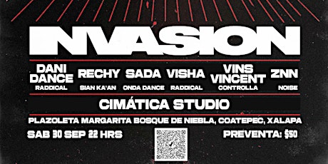 Imagen principal de INVASION | Disco  & Techno Open Air  | Cimática Estudio | Xalapa |