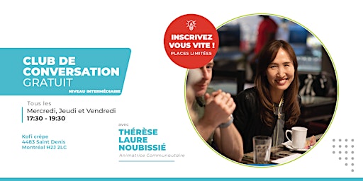 Imagem principal do evento Club de conversation en français : Niveau intermédiaire !