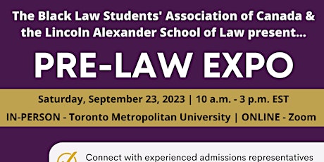 Hauptbild für BLSA Canada Pre-Law Expo | Expo pré-droit de l’AÉND Canada