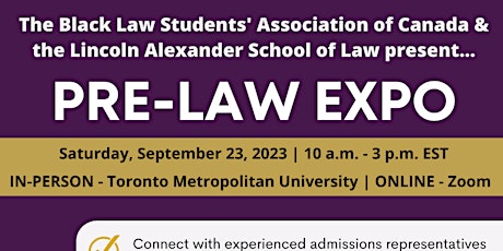 Imagen principal de BLSA Canada Pre-Law Expo | Expo pré-droit de l’AÉND Canada