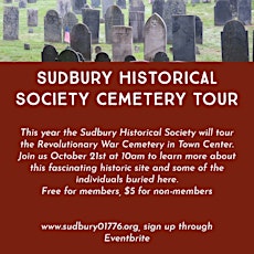 Revolutionary War Cemetery Tour primary image