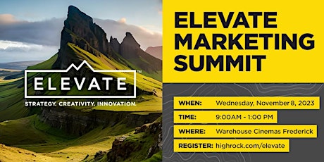 ELEVATE 2023 Marketing Summit Exhibitor Registration primary image