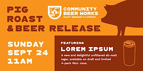 Primaire afbeelding van Pig Roast & Lorem Ipsum Lager Release