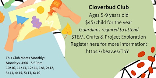 Imagem principal do evento Cloverbuds Craft Club (ages 5-9)