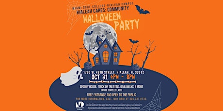 Immagine principale di Hialeah Cares: Community Halloween Party and Spooky House 