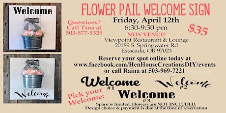 Flower Pail Welcome Sign primary image