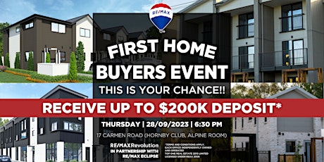 RE/MAX First Home Buyers Event: Christchurch (Receive up to $200K*) primary image