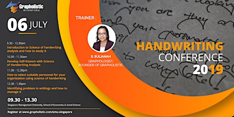 Handwriting Conference 2019 in Singapore (By Grapholistic International) primary image