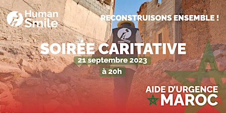 Primaire afbeelding van HumanSmile -Soirée caritative  Aux profits des sinistrés du séisme du Maroc