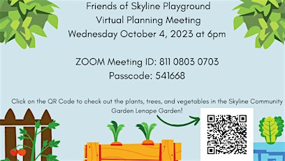 Imagem principal do evento Friends of Skyline Playground Planning Meeting