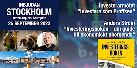 Primaire afbeelding van "Investera som Proffsen" med Anders Ström, 25 september Anglais, Stureplan