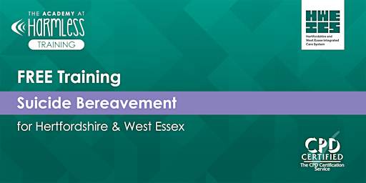 FREE Hertfordshire & West Essex Suicide Bereavement training - F2F  primärbild