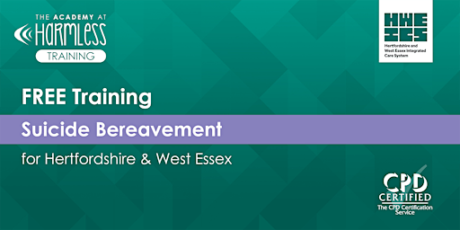 FREE Hertfordshire & West Essex Suicide Bereavement training - F2F primary image