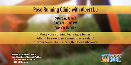 Pose Running Clinic with Specialist Albert Lu primary image