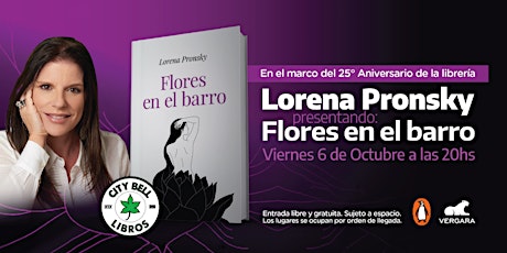 Imagen principal de Lorena Pronsky presenta 'Flores en el barro' en City Bell Libros