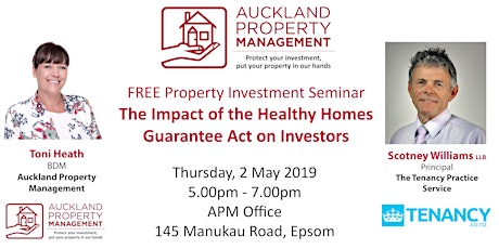 APM Seminar - The Impact of the Healthy Homes Guarantee Act on Investors primary image