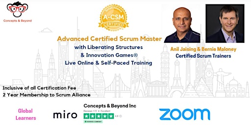Advanced Certified Scrum Master® (A-CSM) - Live Online + Self-Paced primary image